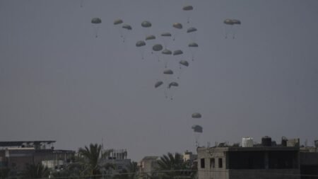 France drops 40 tonnes of humanitarian aid in Gaza as crisis worsens France drops 40 tonnes of humanitarian aid in Gaza as crisis worsens