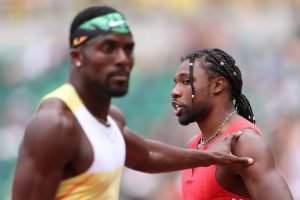 Arrogant Olympic Sprinter Noah Lyles Gets Shoved After Staring Down Opponent In 200m Final
