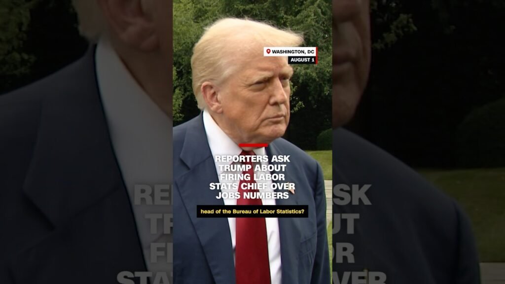 Reporters ask Trump about firing labor stats chief over jobs numbers