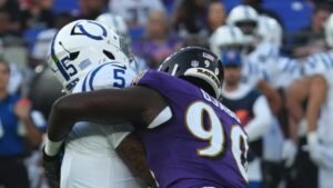 Colts quarterback Anthony Richardson exits first preseason game with injury after Ravens sack Colts quarterback Anthony Richardson exits first preseason game with injury after Ravens sack