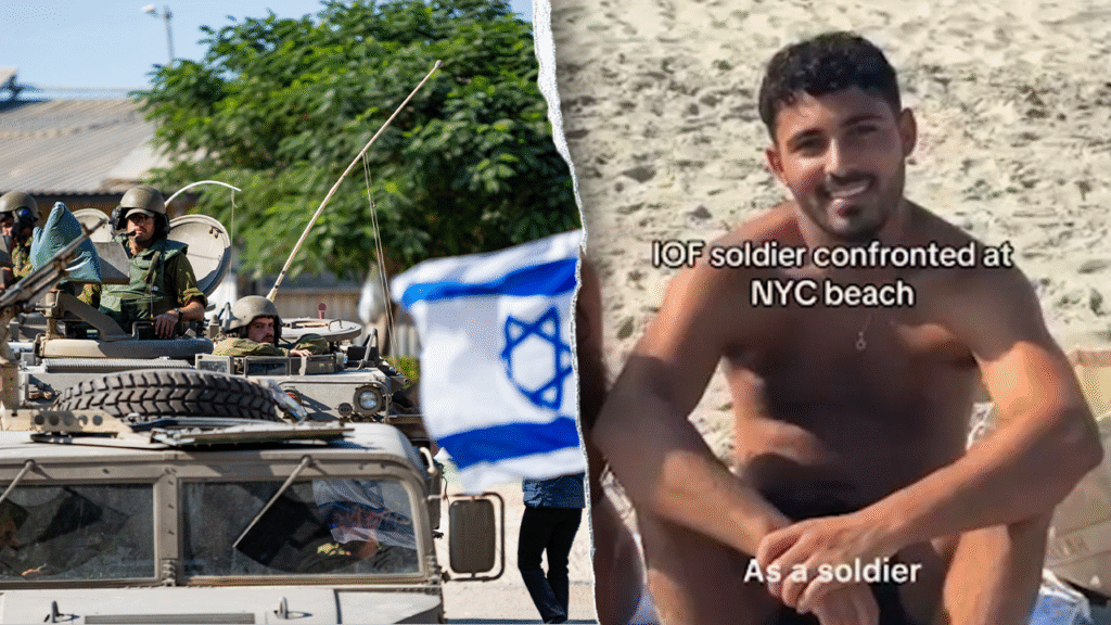 Anti-Israel activist confronts former IDF soldier on New York beach, gets questioned in return Anti-Israel activist confronts former IDF soldier on New York beach, gets questioned in return