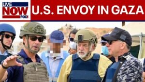 Pres. Trump's envoy Steve Witkoff, U.S. Ambassador Mike Huckabee visit Gaza aid site
