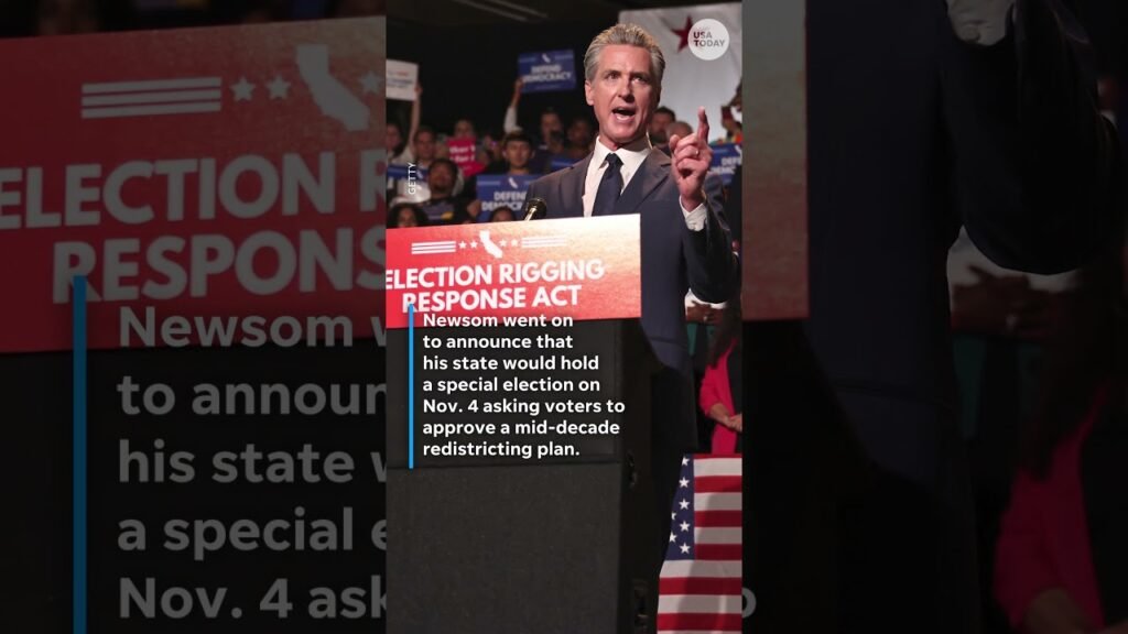 Federal agents show up at Newsom’s redistricting announcement #Shorts
