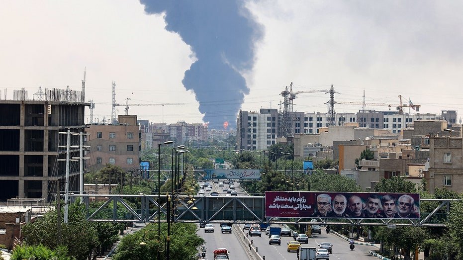 Smoke rises from oil refinery in Tehran