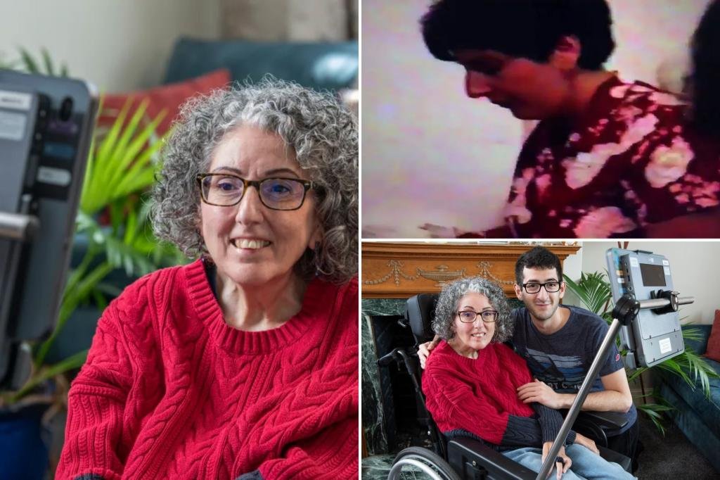 Woman who suffers from motor neuron disease finds her voice after finding old VHS video Woman who suffers from motor neuron disease finds her voice after finding old VHS video