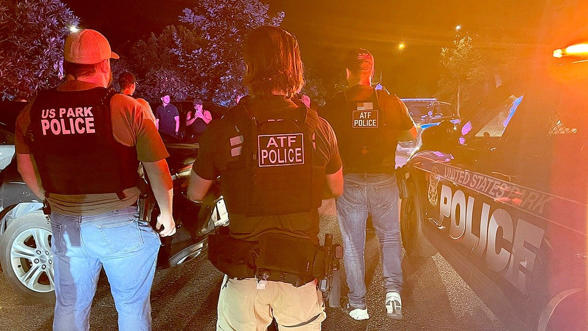 US Park Police and ATF officers in Washington, DC