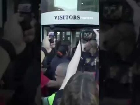 WATCH: Abrego Garcia pushes through media as he turns himself in #news #shorts #usa #us