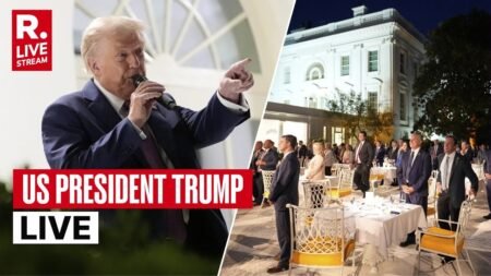 US News LIVE: US Pres Trump Hosts Dinner For Republican Lawmakers AT New Rose Garden | White House