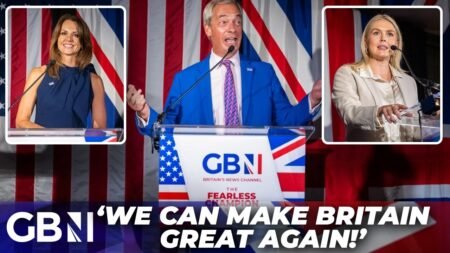 Nigel Farage vows Reform UK will win as GB News expands into Donald Trump’s America at launch party
