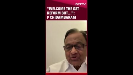 “Welcome The GST Reform, But It’s Eight Years Too Late: Ex-Finance Minister P Chidambaram
