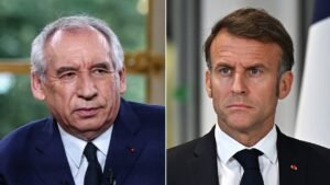 Macron struts on world stage as revolt over France’s soaring debt puts his PM on the brink Macron struts on world stage as revolt over France’s soaring debt puts his PM on the brink