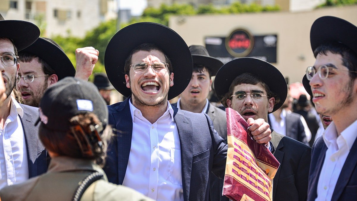 Ultra-Orthodox group protest against conscription in Israel