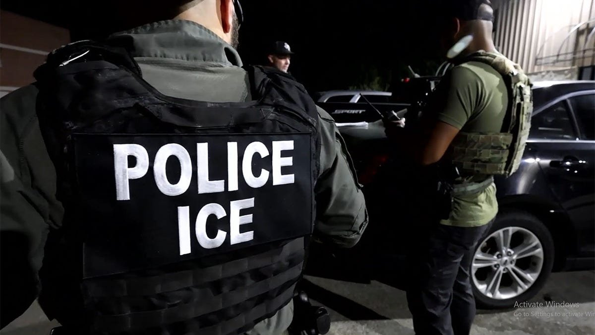ICE agents working.