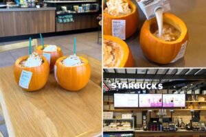 Influencers bashed for forcing Starbucks baristas to make their fall-themed lattes inside carved-out pumpkins: ‘Health violation’