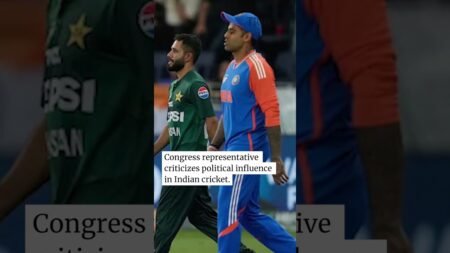 Congress representative criticizes political influence in Indian cricket.