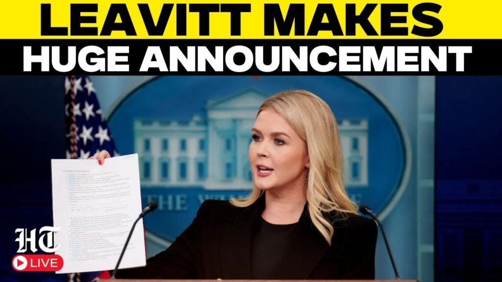 Karoline Leavitt LIVE | White House Press Secretary Drops Bombshell in Briefing | Trump | US News