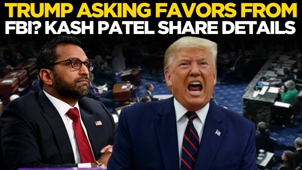 TRUMP NEWS LIVE | Trump Asking Favors From FBI? Kash Patel Drops Shocking Details | US News LIVE