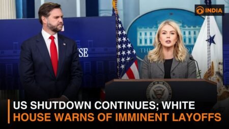 US Shutdown Continues; White House Warns of Imminent Layoffs & more news | DD India NewsHour