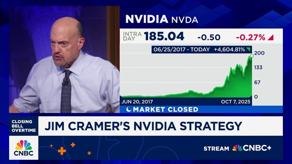 Jim Cramer on Nvidia: CEO Jensen Huang has a view 20 years ahead, not two quarters ahead