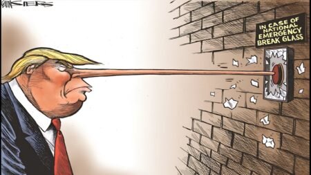 OCTOBER 9 Funny American Political Cartoon – Breaking News – US Politic Caricature – Trump Satire