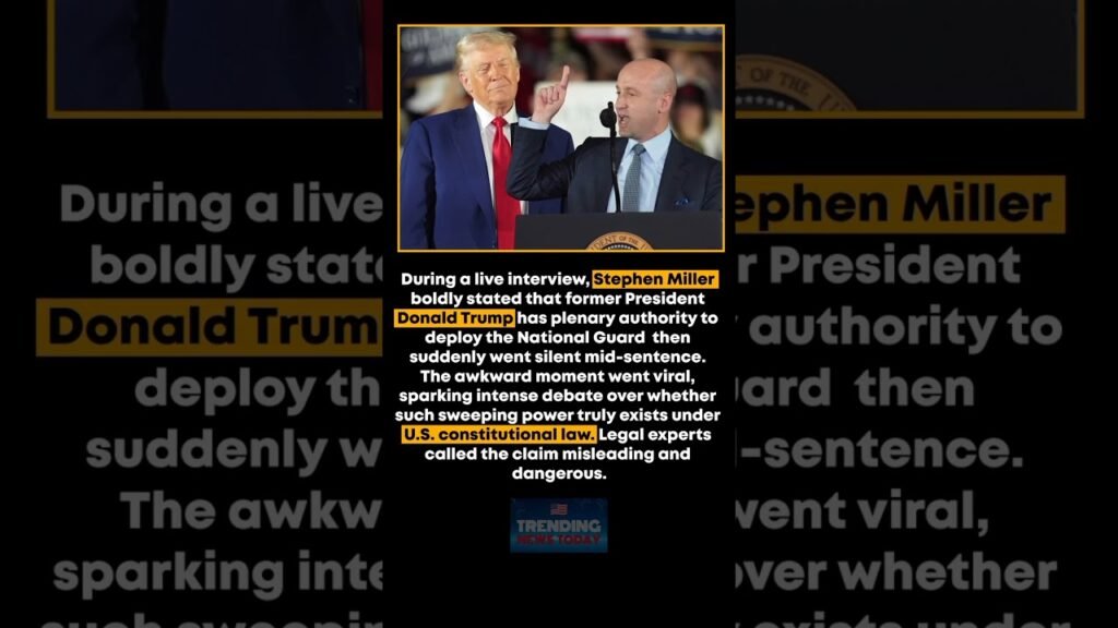 Stephen Miller Freezes on Live TV After Claiming Trump Has “Plenary Authority” #trumpnews #shorts