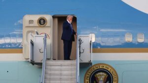 FBI investigates hunting stand with sight line to Trump’s Air Force One exit area at Palm Beach airport