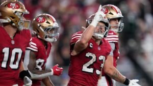 Christian McCaffrey’s offensive explosion, 49ers’ defense help stymie Falcons in win