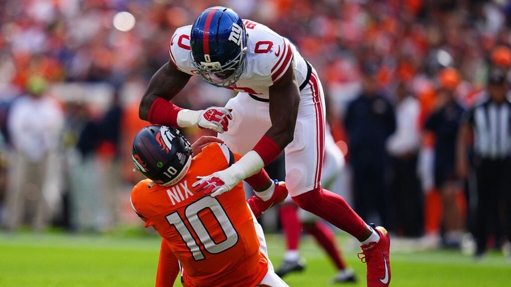 Giants’ Brian Burns rages after team blows 19-point lead to Broncos
