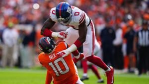 Giants’ Brian Burns rages after team blows 19-point lead to Broncos