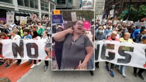 Social media erupts over ‘deranged’ teacher mocking Charlie Kirk’s death in ‘No Kings’ viral video