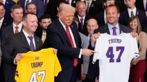 LSU baseball coach praises Trump during celebration: ‘Nobody works harder for America than you’