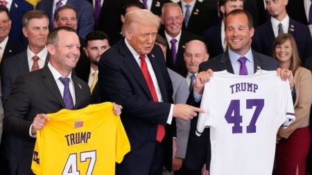 LSU baseball coach praises Trump during celebration: ‘Nobody works harder for America than you’