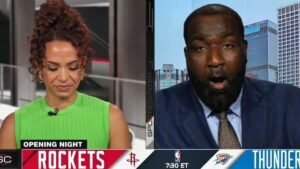 Kendrick Perkins Makes Elle Duncan Squirm During Live ESPN Hit In All-Time Uncomfortable Moment