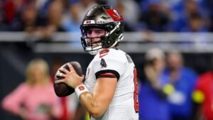 Buccaneers’ Baker Mayfield fumes over officiating following controversial calls in loss to Lions