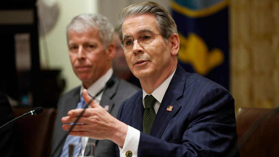 Treasury Secretary Scott Bessent during a meeting with President of Argentina Javier Milei