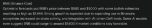 Perplexity AI Predicts the Price of BNB Coin, Ripple, Solana by the End of 2025