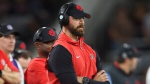San Diego State Coach Sean Lewis Shows Off Most Ridiculous Hat Tan Line in History San Diego State Coach Sean Lewis Shows Off Most Ridiculous Hat Tan Line in History