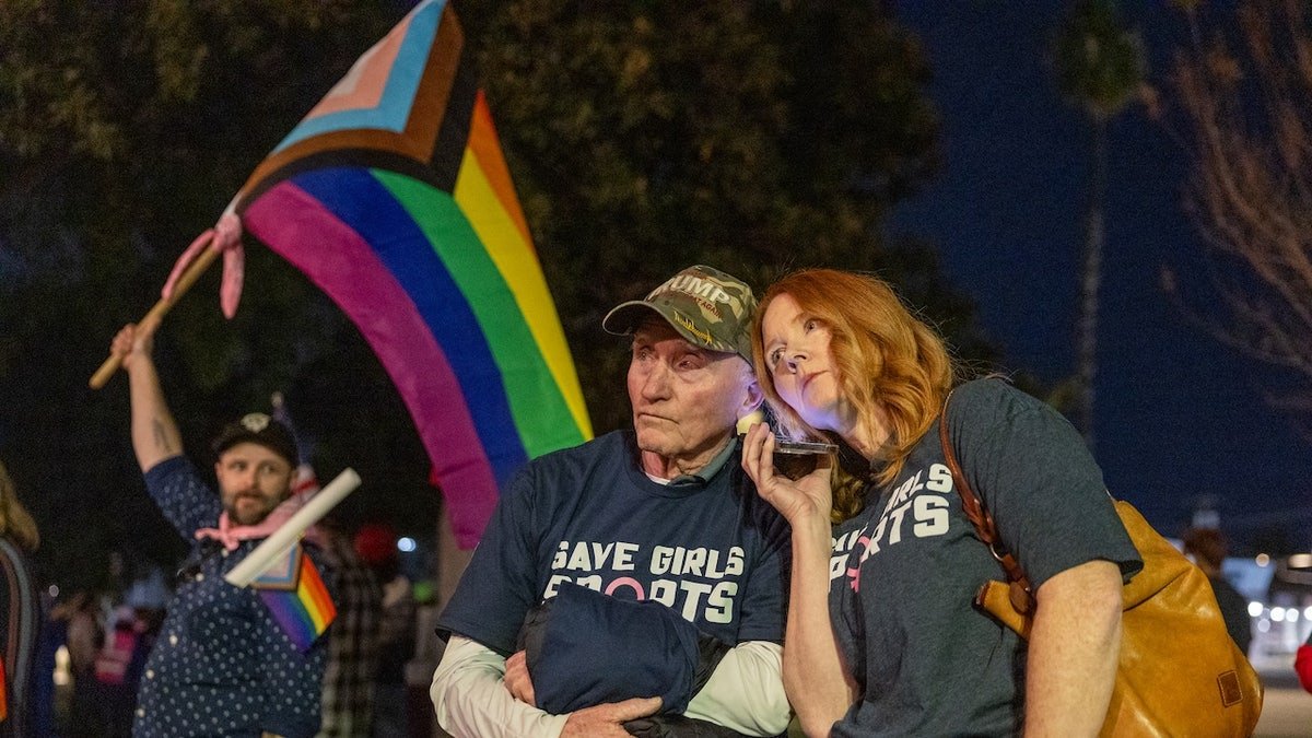 Trans athlete protest
