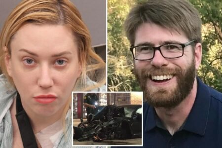 Lawyers for wealthy Texas housewife accused of plowing Porsche into man on first date argue her designer heels caused deadly crash