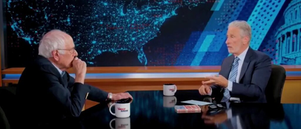 Jon Stewart Gives Basic Economics Lesson To Socialist Bernie Sanders