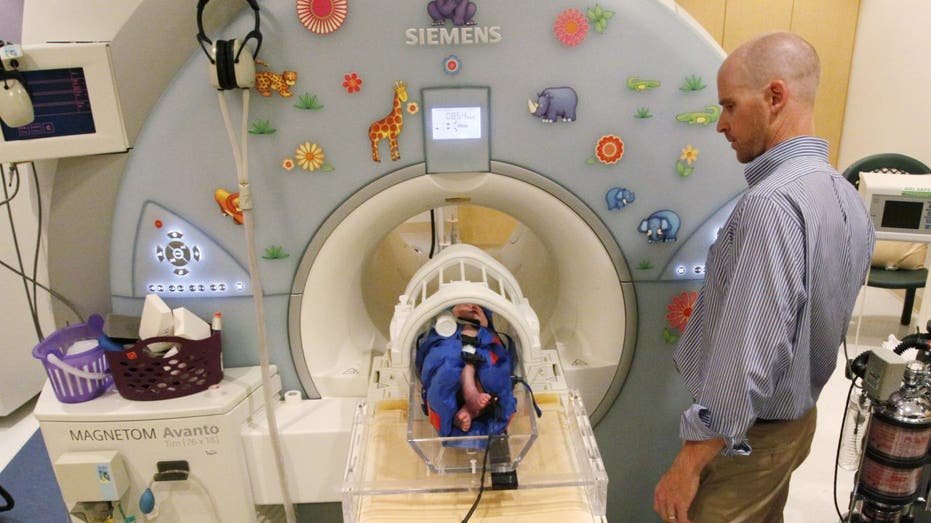 A MRI machine at The Children's Hospital in Aurora, Colorado August 23, 2010 during a research study on obesity in infants.