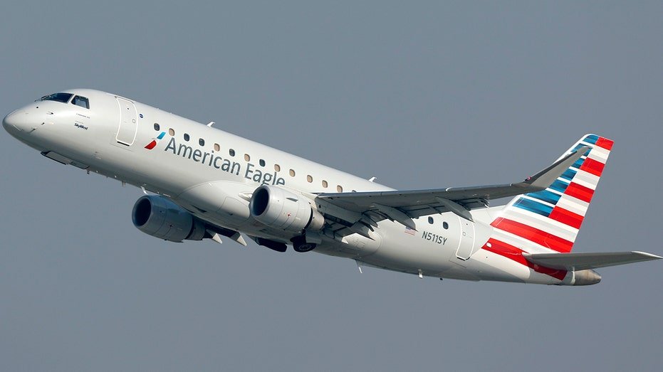 American Eagle jet takes off from California