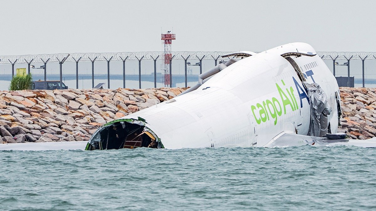 wreckage site of cargo airplane