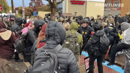 Arrests made as anti-ICE agitators caught on camera clashing with federal officers outside Portland facility Arrests made as anti-ICE agitators caught on camera clashing with federal officers outside Portland facility