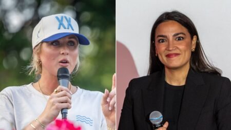 Riley Gaines challenges AOC to debate after social media spat Riley Gaines challenges AOC to debate after social media spat