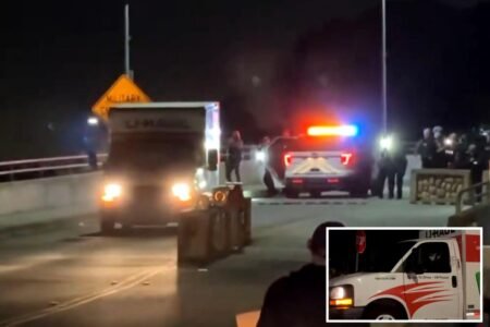 Wild video shows security shoot at U-Haul truck heading their way outside Coast Guard base during anti-ICE protest