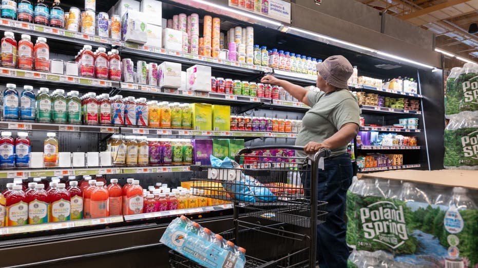 Shopper at a grocery store
