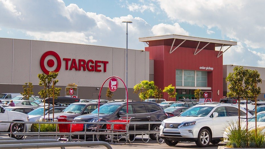 Burbank CA USA: November 27 2017: Target Store Exterior view of a Target retail store. Target Corporation is an American retailing company headquartered in Minneapolis, Minnesota. It is the second-largest discount retailer in the United States. The store is shown during the holiday season.