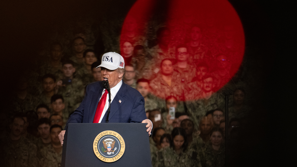 trump speaks to troops aboard uss george washington in japan