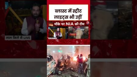 Red Fort Blast: ब्लास्ट में स्ट्रीट लाइट्स भी उड़ीं #shorts #viral #news #aajtak #delhiblast